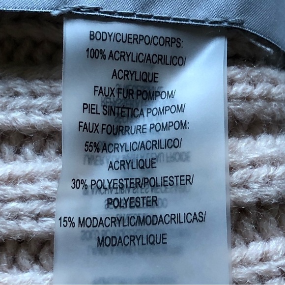 Marc New York Faux Fur Rib Knit Beanie Tan NWT - Picture 6 of 10